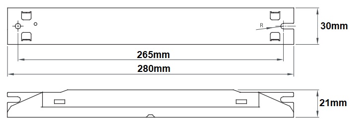 Dimensions ballast LCI ESB 118-40