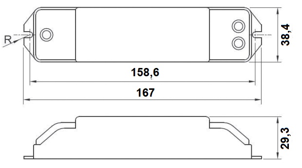 Dimensions transformateur LCI ET3-105 et ET150A