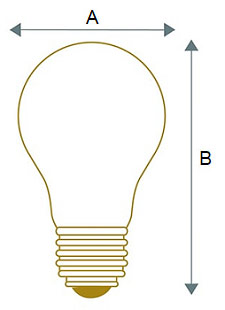 dimensions ampoule standard filament LED
