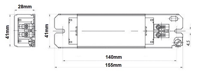 Dimensions ballast Vossloh LN 30 530