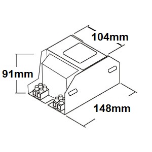 Dimensions ballast sodium 400W