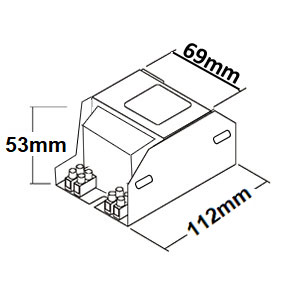 Dimensions ballast sodium 70W et 100W