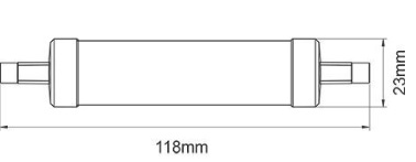 Tube LED R7s 118mm - BENEITO FAURE