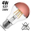 Ampoule standard calotte cuivre LED 4W E27 230V