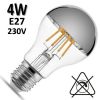 Ampoule standard calotte argentée LED 4W E27 230V
