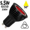 Ampoule 5,5W ROUGE 50° GU10 230V DIM Ø50mm