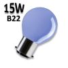 Ampoule sphérique bleue 15W B22 230V