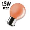 Ampoule sphérique rouge 15W B22 230V