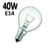 Ampoule sphérique claire 40W E14 230V