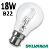 Ampoule éco halogène standard claire 18W B22 230V