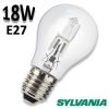 Ampoule éco halogène standard claire 18W E27 230V