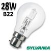 Ampoule éco halogène standard claire 28W B22 230V