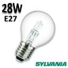 Ampoule éco halogène sphérique claire 28W E27 230V