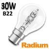 Ampoule halogène standard Eco 30W B22 230V