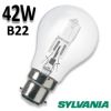 Ampoule éco halogène standard claire 42W B22 230V