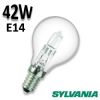 Ampoule éco halogène sphérique claire 42W E14 230V