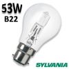 Ampoule éco halogène standard claire 53W B22 230V