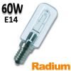 Ampoule RADIUM halogene tubulaire 60W E14 230V