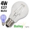 Ampoule Filament LED standard bleu 4W E27