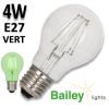 Ampoule Filament LED standard vert 4W E27