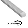 1m de rail aluminium rectangulaire avec diffuseur opaque