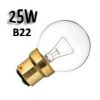 Ampoule à incandescence sphérique claire 25W B22 230V