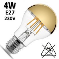Ampoule calotte dorée - Lampe LED E27