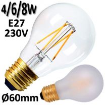 Ampoule standard A60 E27 claire ou dépolie GIRARD SUDRON 
