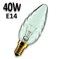 Ampoule flamme torsadée 40W E14