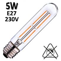 Ampoule LED tubulaire claire 5W culot E27 - DURALAMP FLT90527