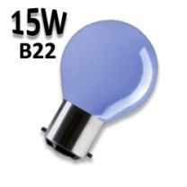 Ampoule sphérique bleue B22