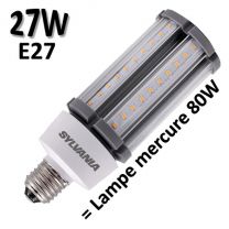 Ampoule LED 27W E27 remplacement ampoule mercure