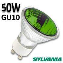 Ampoule halogène verte 50W GU10 230V - Spot Ø51mm