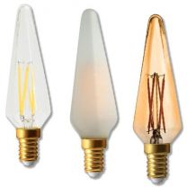 Ampoule LED flamme bohème finition claire, dépolie ou ambrée GIRARD SUDRON 4W E14 230V