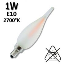 Ampoule LED flamme Grand siècle finition dépolie GIRARD SUDRON 1W E10 2700K 230V