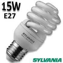 Ampoule Sylvania Fast Start spirale 15W E27 230V 2700K