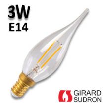 Ampoule LED flamme Grand siècle finition claire GIRARD SUDRON 3W E14 2700K 230V
