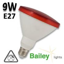 Ampoule LED BAILEY PAR38 Rouge 9W E27 230V