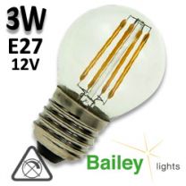 Ampoule sphérique filament LED BAILEY 3W E27 12V