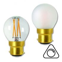 Ampoule filament LED sphérique claire ou dépolie GIRARD SUDRON 4W B22 2700K 230V