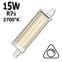 Ampoule LED tubulaire 15W R7s 118mm 2700°K gradable 230V SYLVANIA