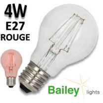 Ampoule Filament LED standard rouge 4W E27