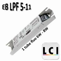 Ballast 1 tube fluo 6W 8W - LCI EB LPF 5-11