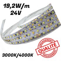 Ruban LED double couleur 32700K à 6000K 24Vdc - Bandeau LED IP20