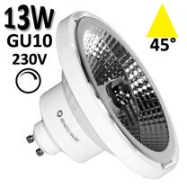 Ampoule LED réflecteur 13W GU10 3000°K  ou 4000°K 45° 230V BENEITO FAURE LYNK AR111 Dimmable