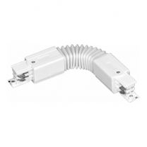 Raccord flexible linéaire pour rail 3 allumages blanc