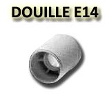 Douille E14 blanche chemise lisse - ORBITEC 140301