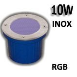 Spot rond encastré inox 144 LED RGB 230V