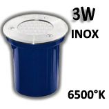 Spot rond encastré inox - 3W 28 LED blanche 230V IP67