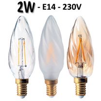 Ampoule flamme filament LED 2W - GIRARD SUDRON C35